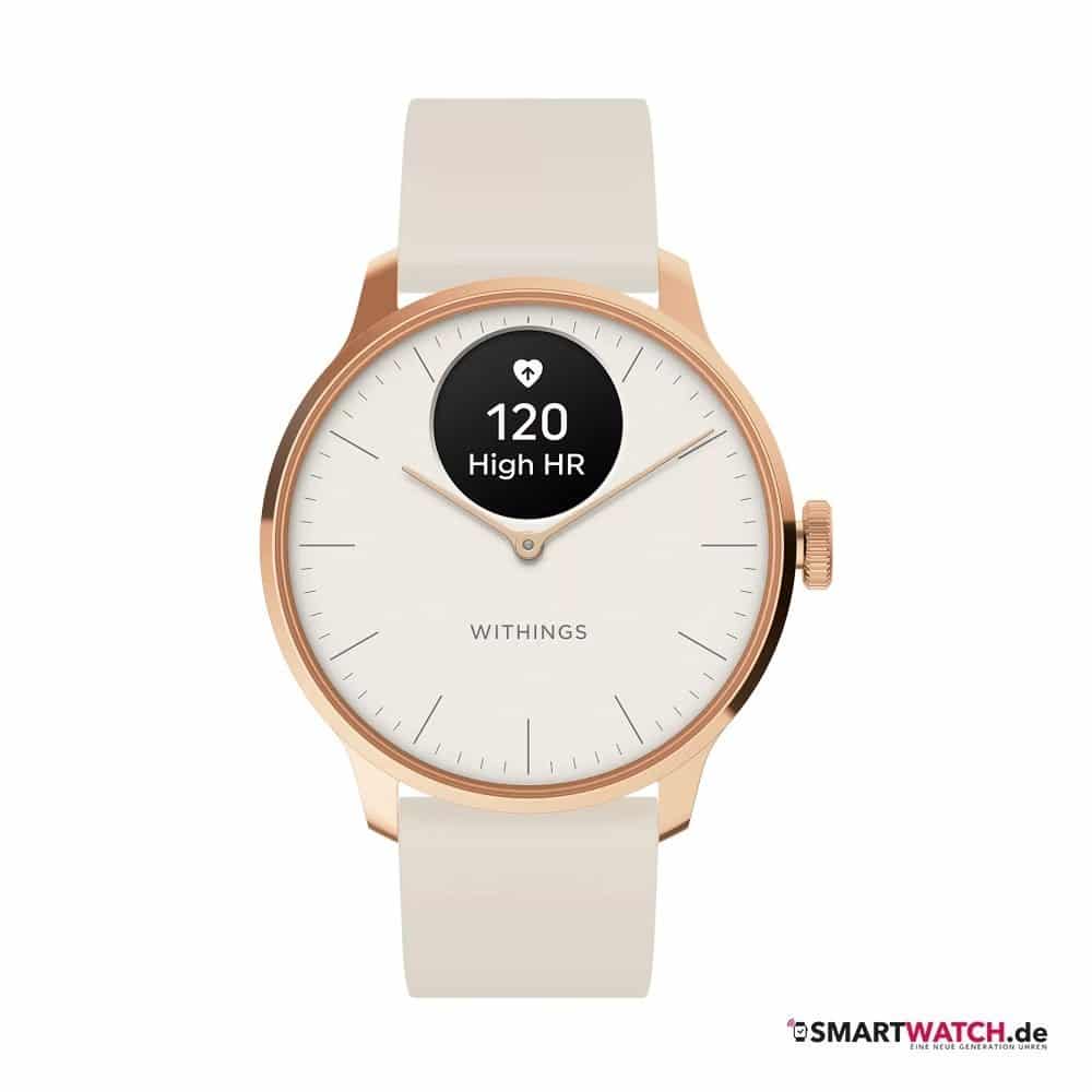withings scanwatch light rosegold beige weiss withings scanwatch light rosegold beige weiss