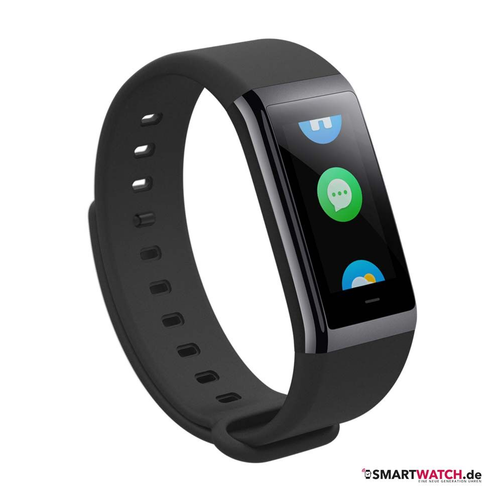 Amazfit Cor, Silikon - Schwarz Seitlich