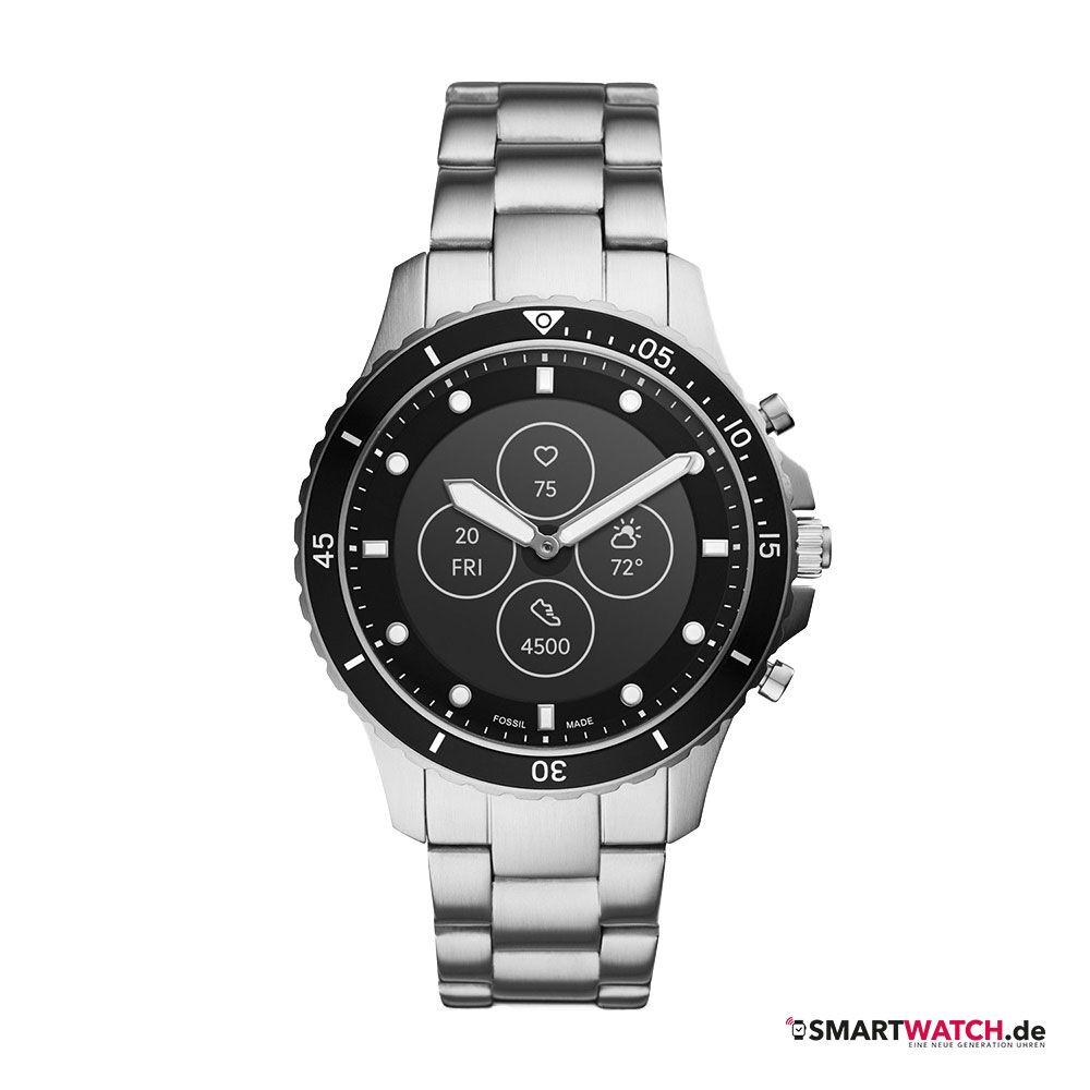 fossil dive hr hybrid smartwatch edelstahl silber fossil dive hr hybrid smartwatch edelstahl silber