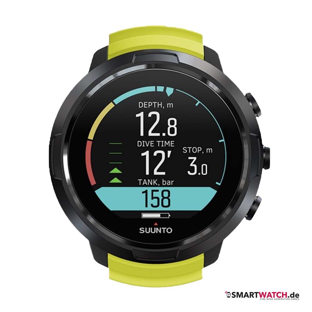 Suunto D5, Silikon - Lime/Schwarz
