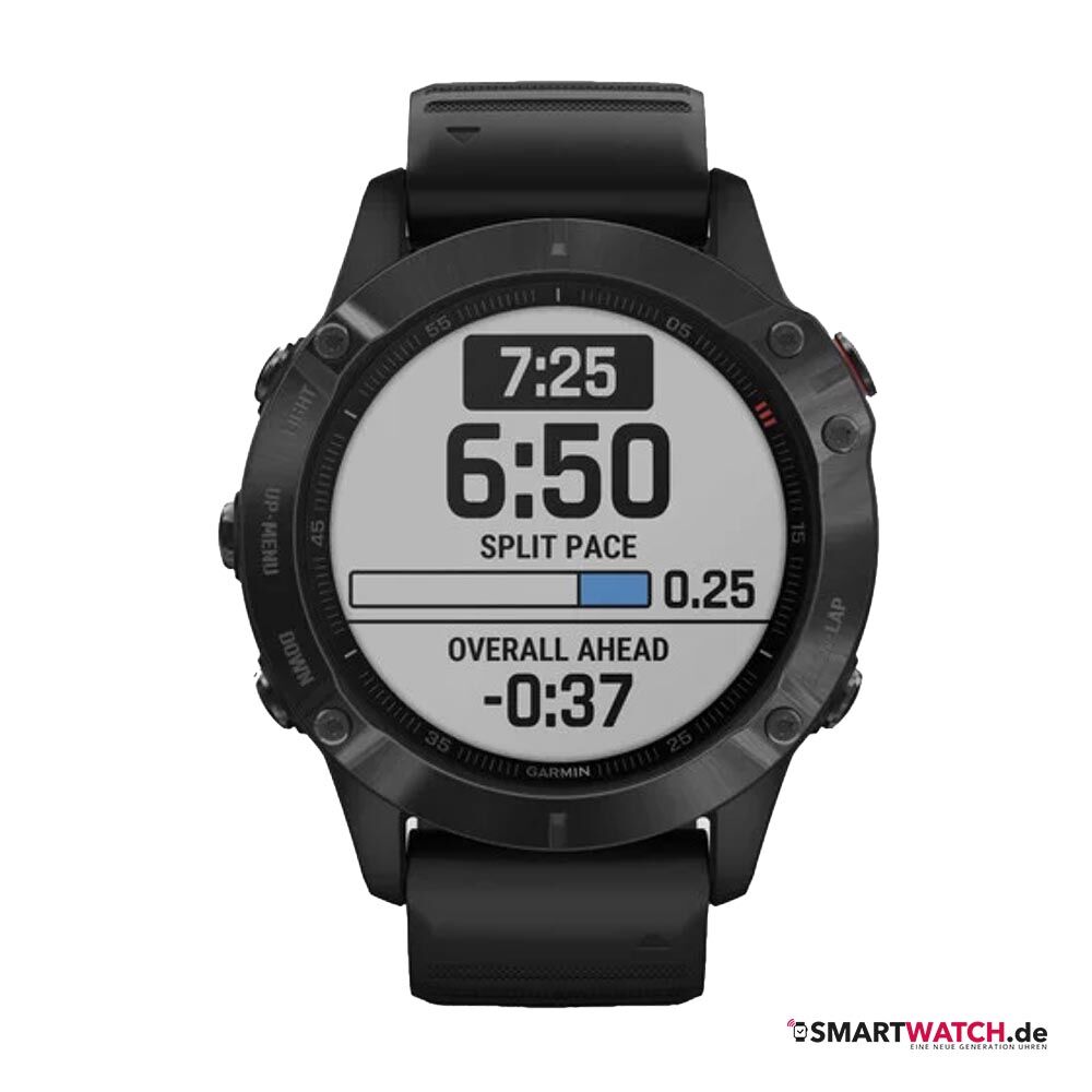 Garmin Fenix 6 = 47 mm, Silikon - Schwarz